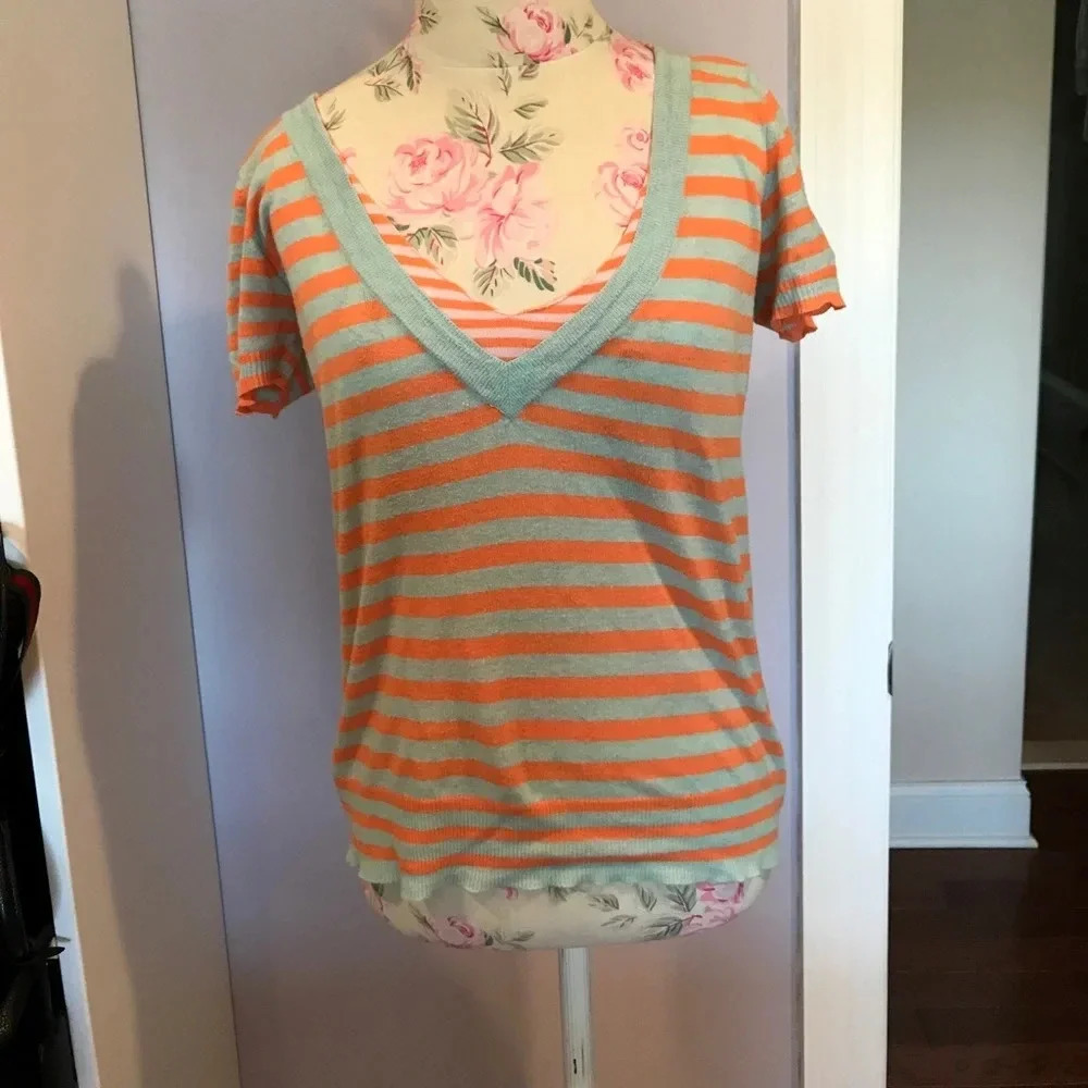 Twinkle by wenlan striped top size M